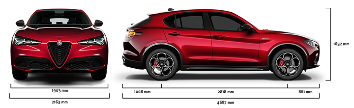Alfa Romeo Stelvio - Wymiary