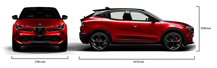 Alfa Romeo Junior - Junior Elettrica - Wymiary